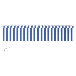 vidaXL Copertină retractabilă automat cu stor, albastru&alb, 6x3 m vidaXL Copertină retractabilă automat cu stor, albastru&alb, 6x3 m