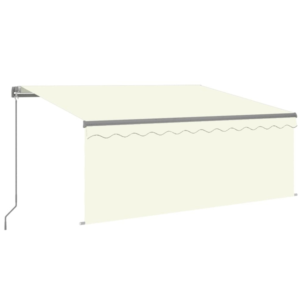 vidaXL Copertină retractabilă manual cu stor&LED, crem, 3x2,5 m