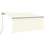 vidaXL Copertină retractabilă manual cu stor&LED, crem, 3x2,5 m vidaXL Copertină retractabilă manual cu stor&LED, crem, 3x2,5 m