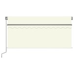 vidaXL Copertină retractabilă manual cu stor&LED, crem, 3x2,5 m vidaXL Copertină retractabilă manual cu stor&LED, crem, 3x2,5 m