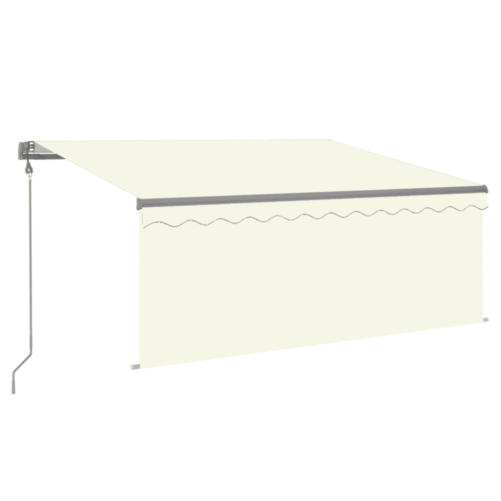 vidaXL Copertină retractabilă automat cu stor, crem, 3x2,5 m