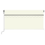 vidaXL Copertină retractabilă automat cu stor, crem, 3x2,5 m