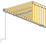 vidaXL Copertină retractabilă automat cu stor, galben & alb, 3x2,5 m vidaXL Copertină retractabilă automat cu stor, galben & alb, 3x2,5 m