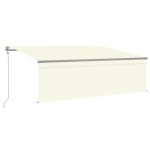 vidaXL Copertină retractabilă automat, cu stor, crem, 4x3 m vidaXL Copertină retractabilă automat, cu stor, crem, 4x3 m