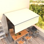 vidaXL Copertină retractabilă automat, cu stor, crem, 4x3 m vidaXL Copertină retractabilă automat, cu stor, crem, 4x3 m