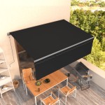 vidaXL Copertină retractabilă automat cu stor, antracit, 4x3 m vidaXL Copertină retractabilă automat cu stor, antracit, 4x3 m