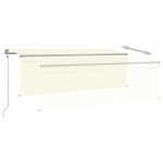 vidaXL Copertină automată cu stor&senzor vânt&LED, crem, 4x3 m vidaXL Copertină automată cu stor&senzor vânt&LED, crem, 4x3 m