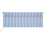 vidaXL Copertină retractabilă manual cu stor, albastru&alb, 4,5x3 m vidaXL Copertină retractabilă manual cu stor, albastru&alb, 4,5x3 m