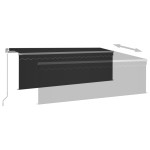 vidaXL Copertină retractabilă manual cu stor, antracit, 4,5x3 m vidaXL Copertină retractabilă manual cu stor, antracit, 4,5x3 m