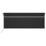 vidaXL Copertină automată cu stor senzor vânt LED, antracit, 4,5x3 m vidaXL Copertină automată cu stor senzor vânt LED, antracit, 4,5x3 m