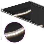 vidaXL Copertină automată cu stor senzor vânt LED, antracit, 4,5x3 m vidaXL Copertină automată cu stor senzor vânt LED, antracit, 4,5x3 m