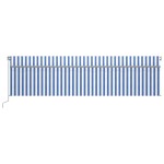 vidaXL Copertină retractabilă automat cu stor, albastru&alb, 6x3 m