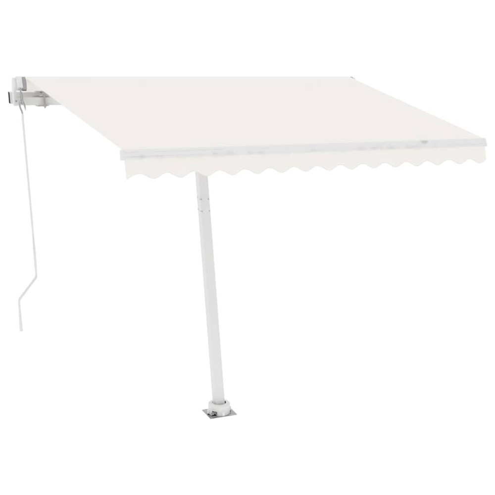vidaXL Copertină retractabilă manual, crem, 300x250 cm
