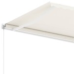 vidaXL Copertină retractabilă manual, crem, 300x250 cm