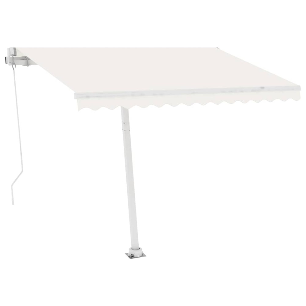 vidaXL Copertină autonomă retractabilă automat, crem, 300x250 cm
