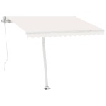vidaXL Copertină autonomă retractabilă automat, crem, 300x250 cm vidaXL Copertină autonomă retractabilă automat, crem, 300x250 cm