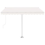 vidaXL Copertină autonomă retractabilă automat, crem, 300x250 cm vidaXL Copertină autonomă retractabilă automat, crem, 300x250 cm