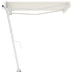 vidaXL Copertină autonomă retractabilă automat, crem, 300x250 cm vidaXL Copertină autonomă retractabilă automat, crem, 300x250 cm