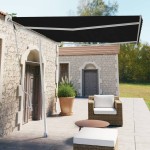 vidaXL Copertină autonomă retractabilă automat, antracit, 300x250 cm vidaXL Copertină autonomă retractabilă automat, antracit, 300x250 cm