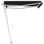 vidaXL Copertină autonomă retractabilă automat, antracit, 300x250 cm vidaXL Copertină autonomă retractabilă automat, antracit, 300x250 cm