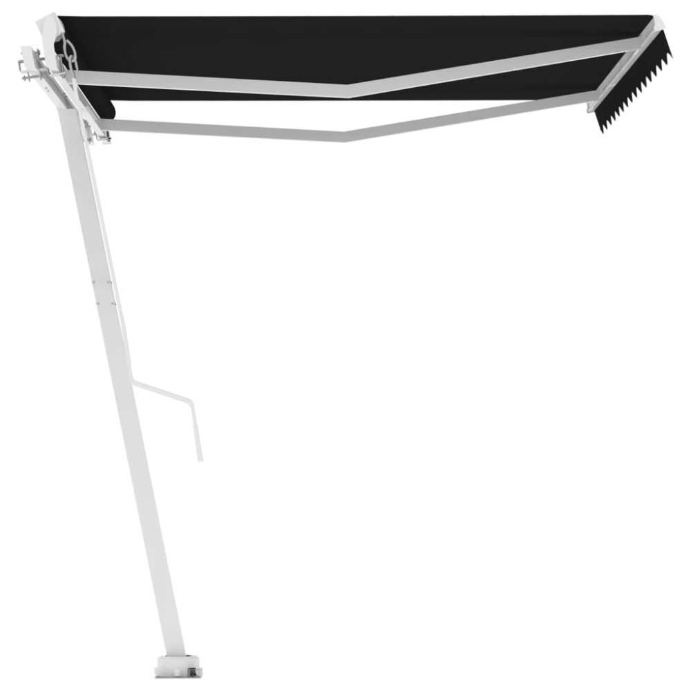 vidaXL Copertină autonomă retractabilă manual, antracit, 350x250 cm