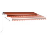vidaXL Copertină autonomă retractabilă manual, oranj/maro, 350x250 cm