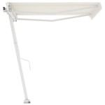 vidaXL Copertină autonomă retractabilă automat, crem, 350x250 cm vidaXL Copertină autonomă retractabilă automat, crem, 350x250 cm