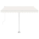 vidaXL Copertină autonomă retractabilă automat, crem, 350x250 cm vidaXL Copertină autonomă retractabilă automat, crem, 350x250 cm