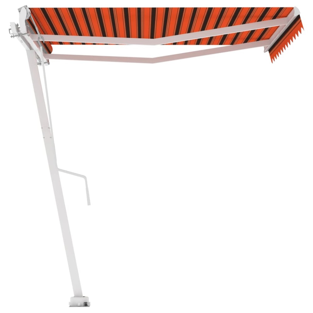 vidaXL Copertină autonomă retractabilă automat, oranj&maro 350x250 cm