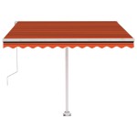 vidaXL Copertină autonomă retractabilă automat, oranj&maro 350x250 cm vidaXL Copertină autonomă retractabilă automat, oranj&maro 350x250 cm