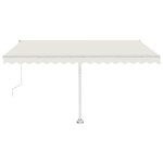 vidaXL Copertină autonomă retractabilă automat, crem, 400x300 cm vidaXL Copertină autonomă retractabilă automat, crem, 400x300 cm