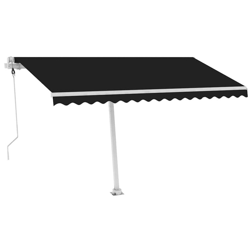 vidaXL Copertină autonomă retractabilă automat, antracit, 450x300 cm