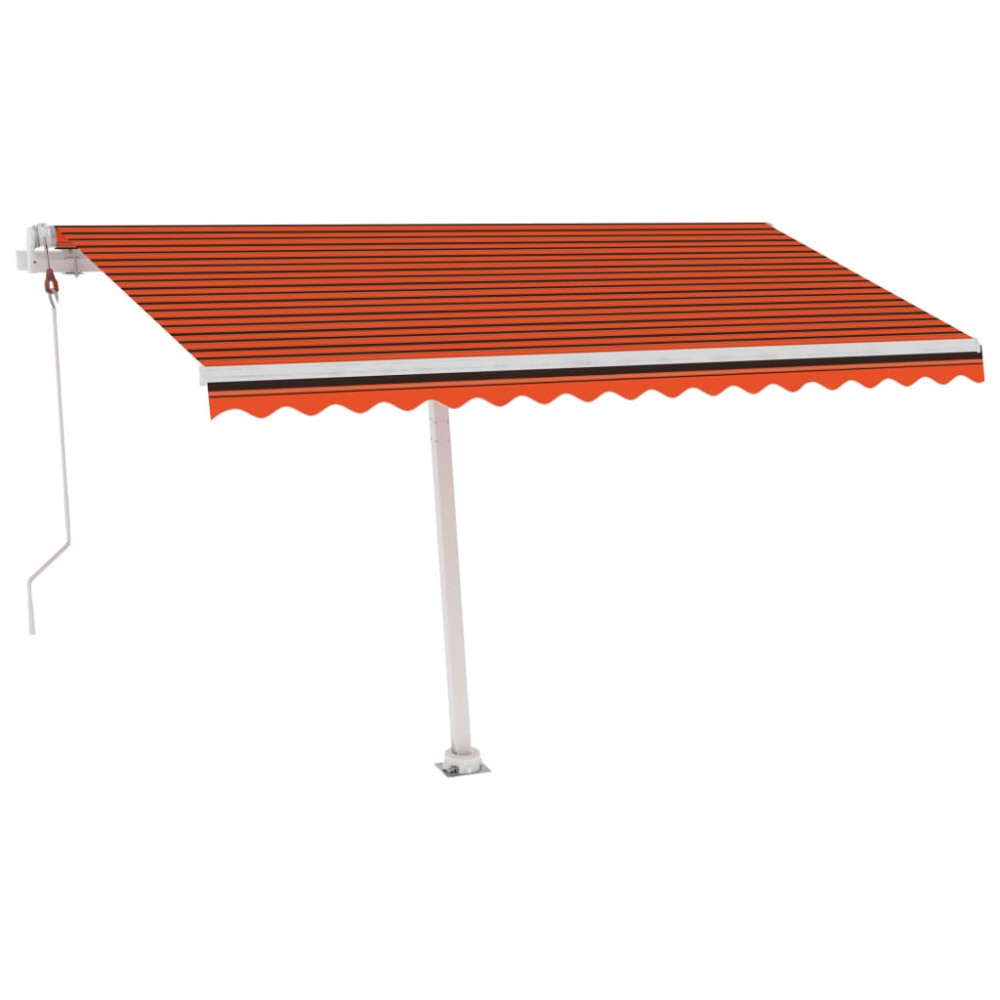 vidaXL Copertină autonomă retractabilă automat oranj&maro 450x300 cm