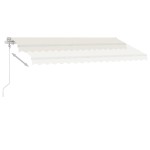 vidaXL Copertină automată cu senzor vânt & LED, crem, 450x300 cm vidaXL Copertină automată cu senzor vânt & LED, crem, 450x300 cm