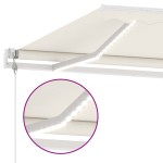 vidaXL Copertină automată cu senzor vânt & LED, crem, 450x300 cm vidaXL Copertină automată cu senzor vânt & LED, crem, 450x300 cm