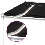 vidaXL Copertină automată cu senzor vânt & LED, antracit, 450x300 cm vidaXL Copertină automată cu senzor vânt & LED, antracit, 450x300 cm