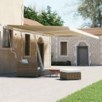 vidaXL Copertină retractabilă manual, crem, 600x300 cm