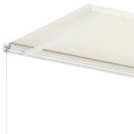 vidaXL Copertină retractabilă manual, crem, 600x300 cm