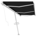 vidaXL Copertină autonomă retractabilă manual, antracit, 600x300 cm vidaXL Copertină autonomă retractabilă manual, antracit, 600x300 cm