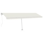 vidaXL Copertină autonomă retractabilă automat, crem, 600x300 cm vidaXL Copertină autonomă retractabilă automat, crem, 600x300 cm