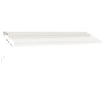 vidaXL Copertină autonomă retractabilă automat, crem, 600x300 cm vidaXL Copertină autonomă retractabilă automat, crem, 600x300 cm