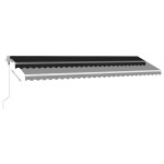 vidaXL Copertină autonomă retractabilă automat, antracit, 600x300 cm vidaXL Copertină autonomă retractabilă automat, antracit, 600x300 cm