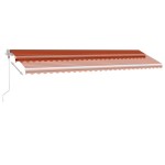 vidaXL Copertină autonomă retractabilă automat oranj&maro 600x300 cm vidaXL Copertină autonomă retractabilă automat oranj&maro 600x300 cm