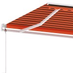 vidaXL Copertină autonomă retractabilă automat oranj&maro 600x300 cm vidaXL Copertină autonomă retractabilă automat oranj&maro 600x300 cm