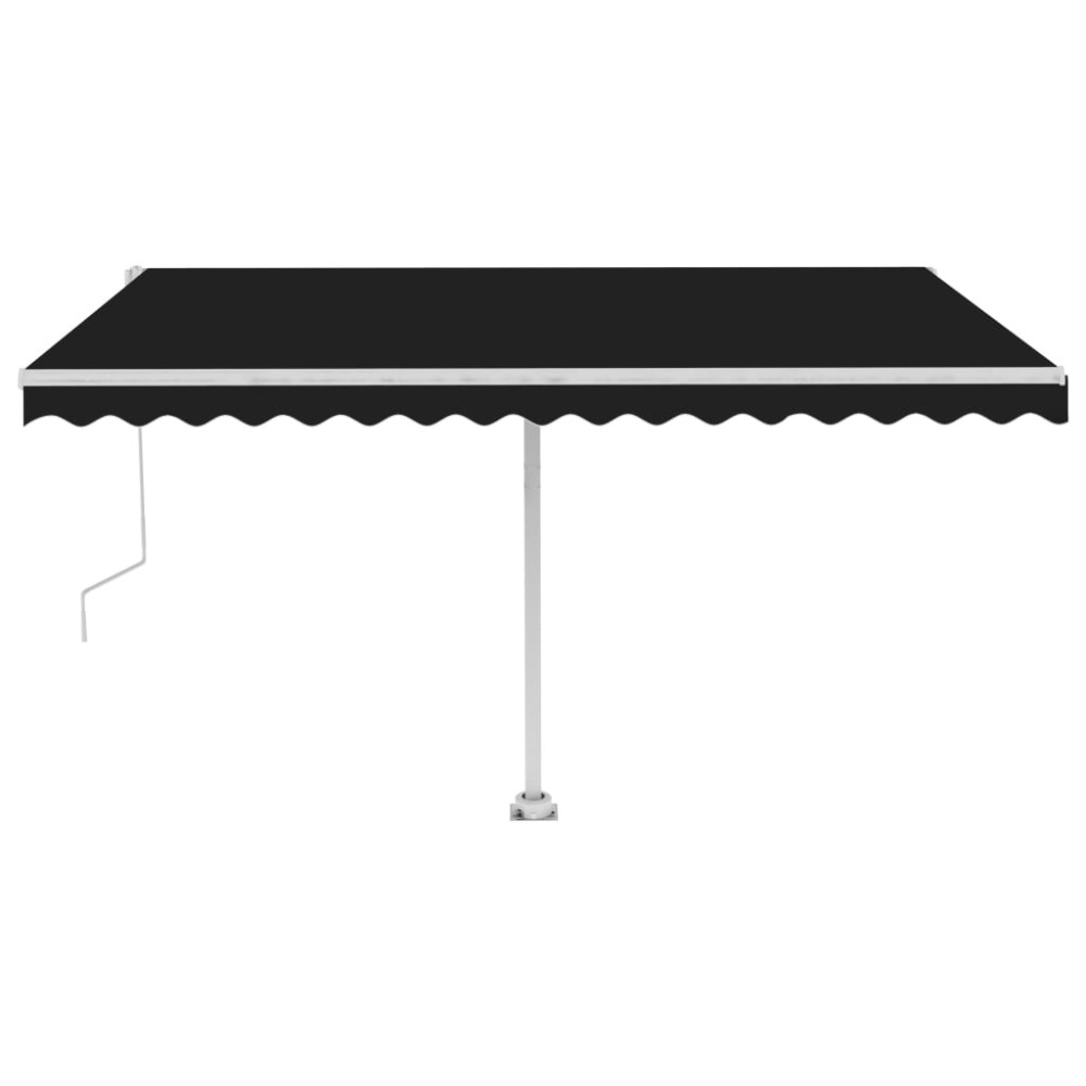 vidaXL Copertină autonomă retractabilă automat, antracit, 400x350 cm