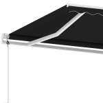 vidaXL Copertină autonomă retractabilă automat, antracit, 400x350 cm vidaXL Copertină autonomă retractabilă automat, antracit, 400x350 cm