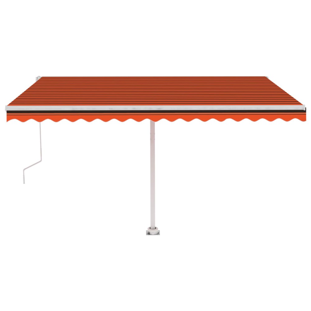 vidaXL Copertină autonomă retractabilă automat oranj&maro 450x350 cm