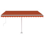 vidaXL Copertină autonomă retractabilă automat oranj&maro 450x350 cm vidaXL Copertină autonomă retractabilă automat oranj&maro 450x350 cm