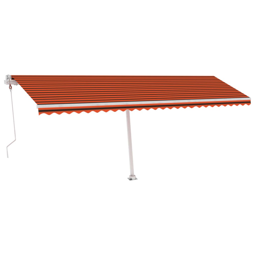 vidaXL Copertină autonomă retractabilă automat oranj&maro 600x350 cm