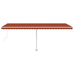 vidaXL Copertină autonomă retractabilă automat oranj&maro 600x350 cm vidaXL Copertină autonomă retractabilă automat oranj&maro 600x350 cm